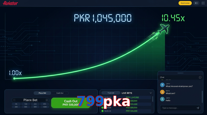 Main screen of 799Pka aviator page for PK players
